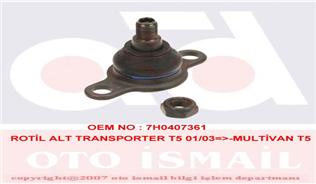 ALT ROTIL SAG / SOL TRANSPORTER T5 MULTIVAN CARAVELLE 03> (2 DELIK ARASI 80 MM)