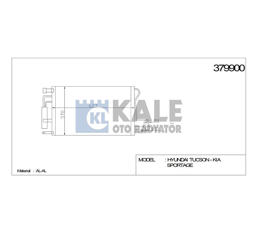 RADYATÖR KLİMA TUCSON 04-10 / SPORTAGE 05-10 2.0 DİZEL