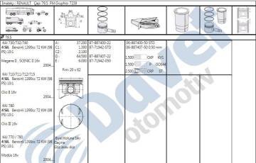MOTOR SEGMAN MEGANE II CLIO II III SCENIC II MODUS 1,6 16V K4J
