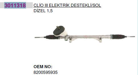 (A0027307HT) DİREKSİYON KUTUSU ELEKTRİKLİ (ALÜM.JANT 16J) CLIO III 05>MODUS 04>MICRA III 03>(3011302