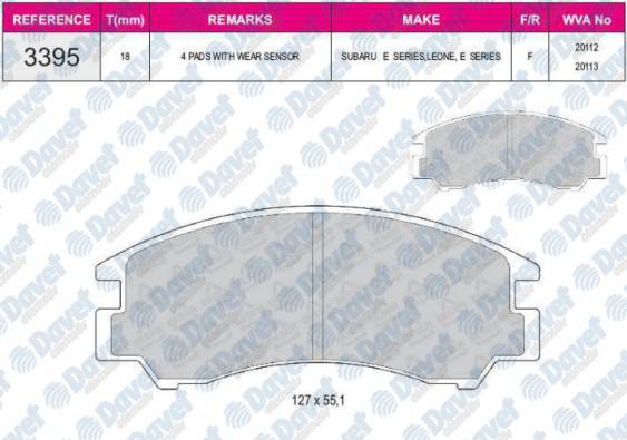 FREN BALATASI ON FISSIZ SUBARU LEONE II-XT-COUPE 84-90   ####