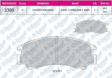 FREN BALATASI ON FISSIZ SUBARU LEONE II-XT-COUPE 84-90   ####