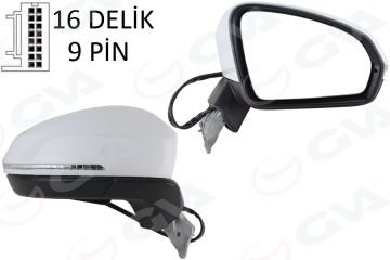 AYNA KOMPLE SAĞ 9 PİN AYDINLATMA KATLANIR TIGUAN 2019=>