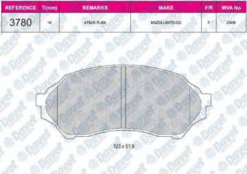 FREN BALATA ON MAZDA 323 FAMILIA 1998 2002