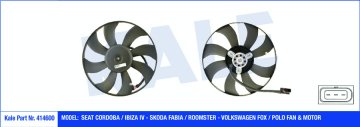 FAN MOTORU (130 / 60W 394MM) CORDOBA IBIZA IV SKODA FABIA ROOMSTER FOX POLO