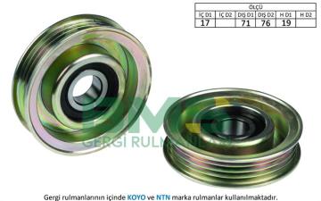 ALTERNATÖR GERGİ RULMANI HONDA CIVIC V 1.6İ (94-95) CIVIC VI 1.4İ (95-01)