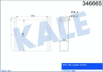 KALORIFER RADYATORU VECTRA A / CALIBRA