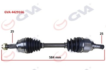 KOMPLE AKS SOL LINEA 1.6 MJT (07-) FIORINO 1.3 MJT (A/T) (08-13) (İÇ AKS KAFALI)