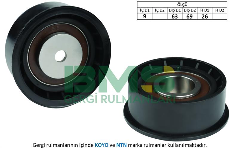 EKSANTRİK GERGİ RULMANI (BÜYÜK) ASTRA F-G-H-COMBO-CORSA B-C-VECTRA B-C-TIGRA 1.4i 16V-1.6i 16V-1.8