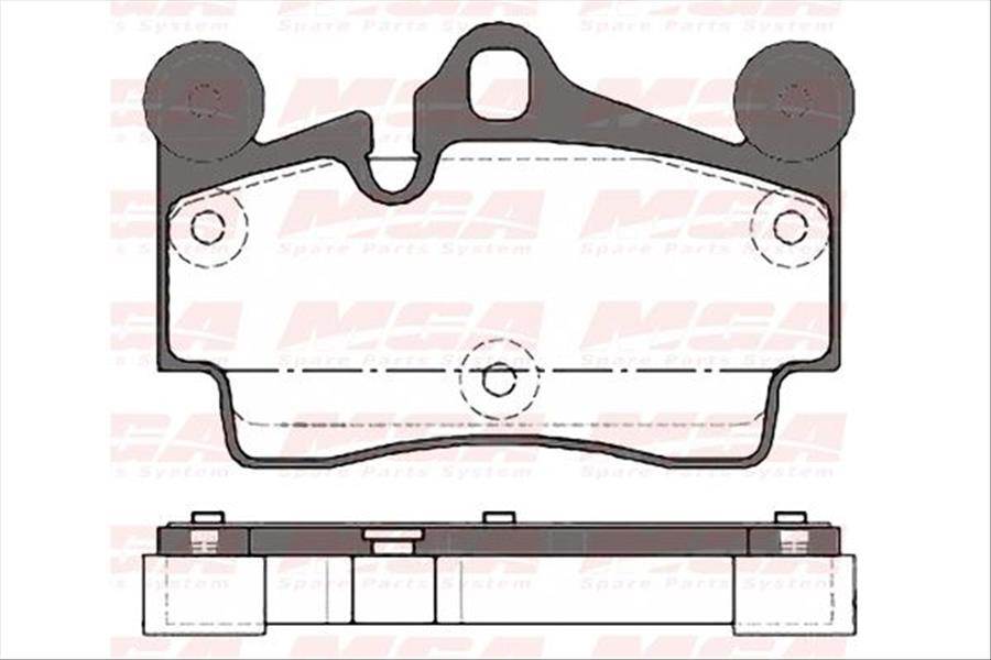 ARKA FREN BALATASI-  (VW TOUAREG 03-10  AUDI Q7 07-15  PORSCHE CAYENNE 03-10)