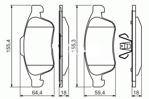 (410607115R) Ön Balata Mgn Iıı-Scenıc Iıı 09> Fluence-Duster 10> Lodgy 12> 1.6 16V-2.0 16V-1.5 Dcı (410605961R-440603905R)