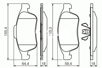 (410607115R) Ön Balata Mgn Iıı-Scenıc Iıı 09> Fluence-Duster 10> Lodgy 12> 1.6 16V-2.0 16V-1.5 Dcı (410605961R-440603905R)