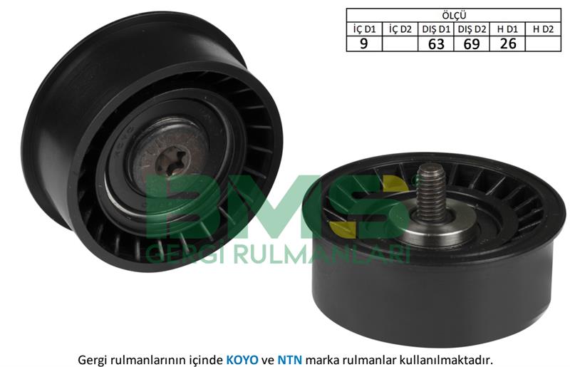 EKSANTRİK GERGİ RULMANI CORSA B- ASTRA F-G-H 1.4 16V-1.6 16V-1.8 16V 93=>