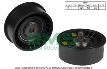 EKSANTRİK GERGİ RULMANI CORSA B- ASTRA F-G-H 1.4 16V-1.6 16V-1.8 16V 93=>