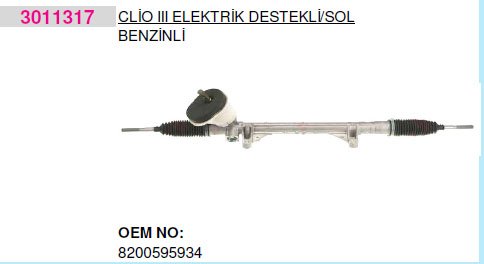 (A0027308HT) DİREKSİYON KUTUSU ELEKTRİKLİ (SAC JANT 15J) CLIO III 05>MODUS 04>MICRA III 03>(3011301) (A0007954)