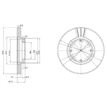 Fren Diski Ön Takım : 242 X 4 Havalı Accent/Excel 90-94 Benzın