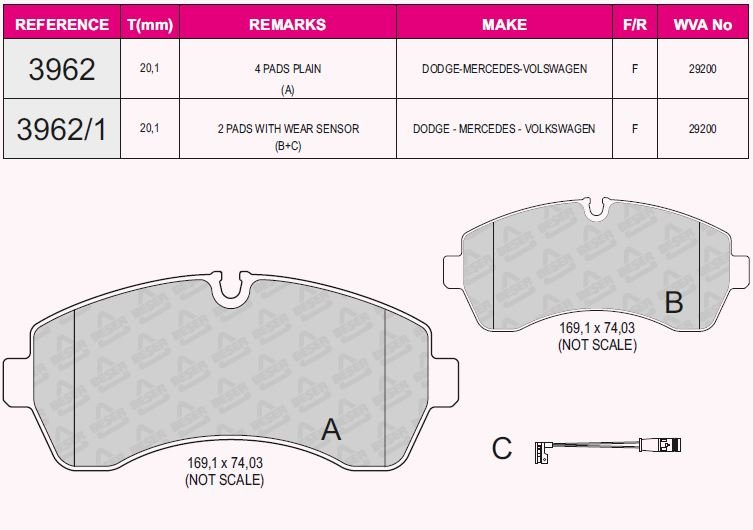 Ön Balata Crafter Çift Teker+Balon Teker 2.5 Tdı 04/06=> 5.000Kg Sprınter 3 5 06.06=>(Gdb1696)