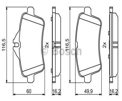 Fren Balatası Arka  166 Serisi Amg - 4Matıc