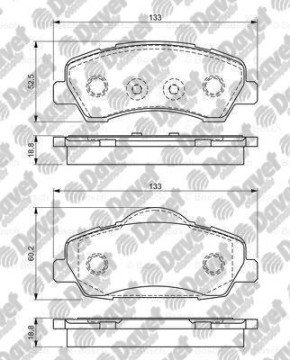 FREN BALATASI ON P301-C ELYSEE EB2 1,2VTI 12V / EC51,6VTI 16V P308 II 2013->