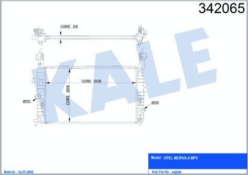MOTOR SU RADYATORU (BRAZING) MERIVA A Y17DT KLIMALI
