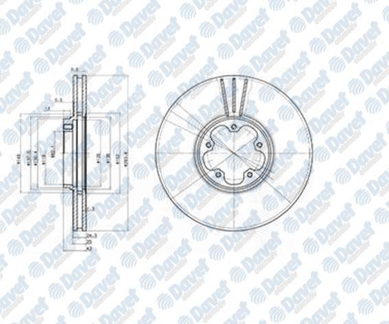 FREN DISKI ON 6D 256MM TRANSIT V184 00-