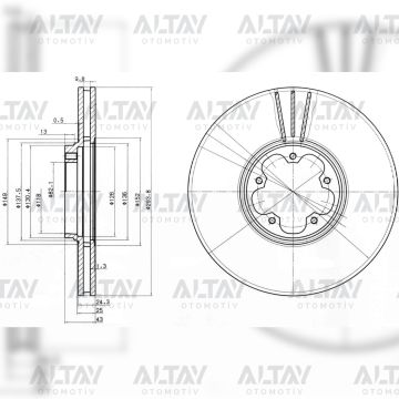 FREN DİSKİ TRANSIT 00-06 / V184 ARKADAN İTİŞLİ ÖN HAVALI 294-5 (SET)