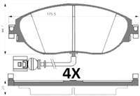 On Fren Balatası (Vw Passat 11-15  Sharan 11-  Seat Alhambra 11-)