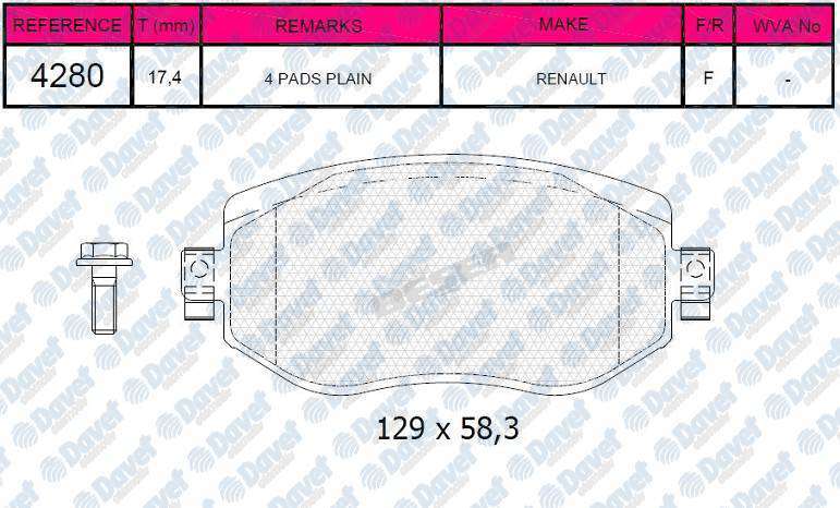 Fren Balatası On Renault Megane Iv Dızel 15 ->