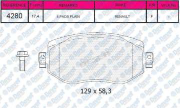 Fren Balatası On Renault Megane Iv Dızel 15 ->