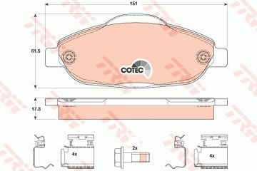 ON FREN BALATASI P308 P3008 1,4 16V / 1,6 16V / 1,6HDI 09 / 07>