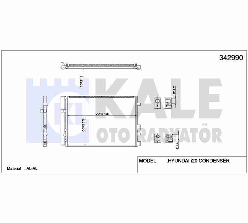 RADYATÖR KLİMA I-20 12-15 DİZEL