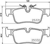 Fren Balatası Arka-(Bmw : 1 Serıes (F40) 2019 / Bmw : 2 Serıes (F45)2014>2019 / Bmw : I Serıes (I01)