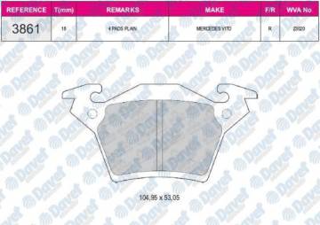 FREN BALATASI ARKA V-CLASS 638/2 96>03 VITO 638 96>03