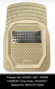PASPAS ÜNİVERSAL - HASIRLI - BEJ KROM KARBON