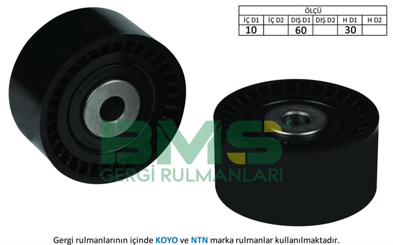 TRIGER GERGI RULMANI C5 II C5 III P308 P5008 P3008 NEMO SCUDO III EXPERT III JUMPY III P206 P207 P307 P407 C1 C2 C3 C4 FIESTA FOCUS 1.4HDI / 1.6HDI 01> NSK OLCU: (10×60×30)