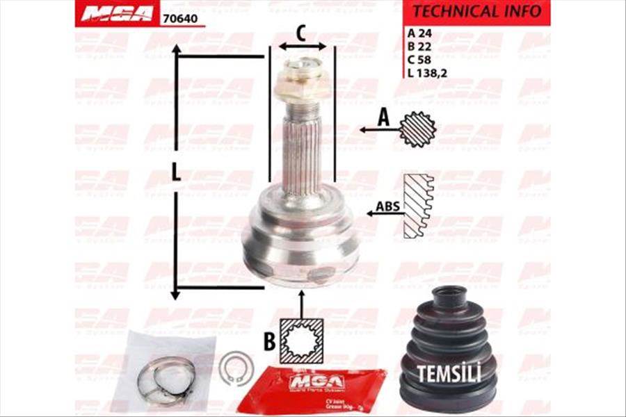 AKS KAFA DIS-(TOYOTA: YARIS 99>05 ''1.3'' ) (24×22×58)
