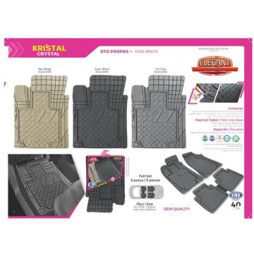 Paspas Üniversal - Gri - (Şaft Üstlü) (3D Kristal Paspas)