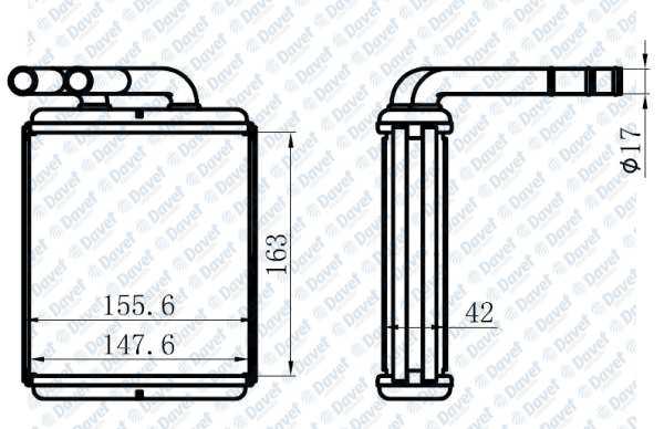 Kalorıfer Radyatoru Brazıng H100 Kamyonet 163X148X42 At/Mt Sanzuman