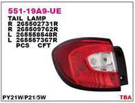 Stop Lambası Sol Renault Captur 2015-