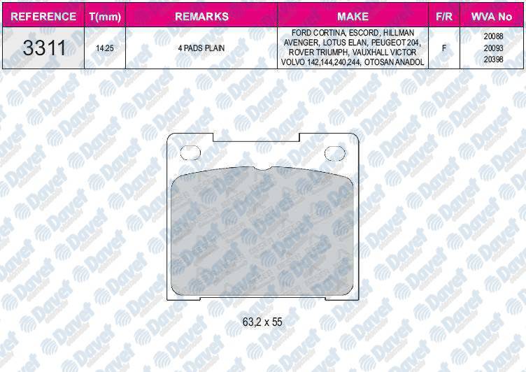 FREN BALATASI ON WVA20088 ANADOL BM 67->