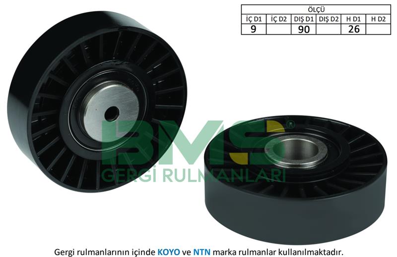 ALTERNATÖR GERGİ RULMANI KANALSIZ TRANSPORTER T4- LT 2.4-2.5TDI 1991-2006 (ANJ-AVR-ACV-AJA-AAB)