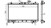 SU RADYATORU-(MANUEL-MEKANIK)-(HYUNDAI: ACCENT ''1.6'' 03>06 ) 335×655×23