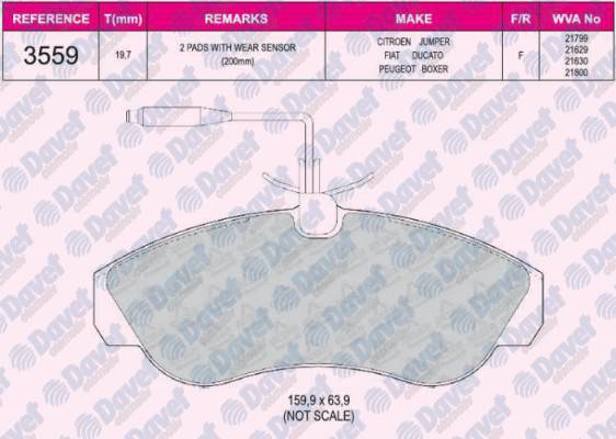 ON FREN BALATASI BOXER DUCATO JUMPER 94 02 FISLI