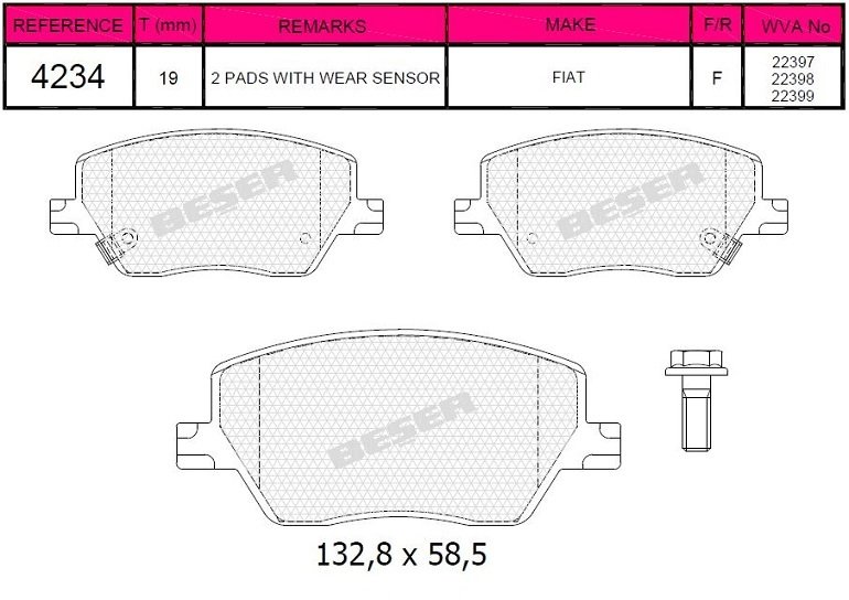 Ön Balata Fıat Egea 1.3-1.4-1.6-1.6D