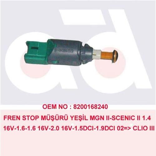 Fren Müşürü Megane-Clıo I-Iı Symbol Iı-Kangoo 1.5Dcı-Clıo Iı 1.2-1.4-1.6 16V-1.9D Master-Movano Iıı 2.3 Dcı (2 Fişli-Yeşil)