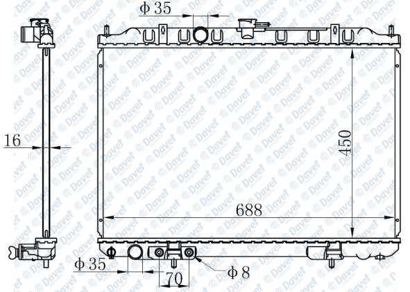 Motor Su Radyatoru Nıssan Xtraıl 2001 2013 Otomatık Vıtes (450×688×16)