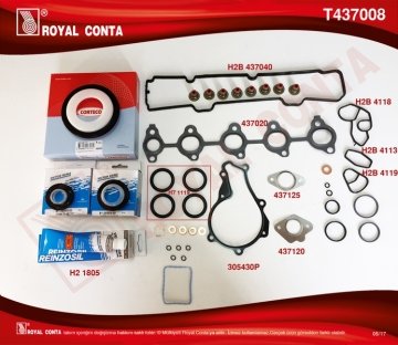 MOTOR TAKIM CONTA KEÇELİ-LASTİKLİ (SKC'SİZ) FIESTA-FUSION-P107-P206-P207-P307 1.4 TDCI-HDI F6JA-F6JB
