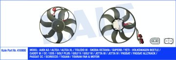 Fan Motoru (Buyuk Olan 300W 363Mm) Caddy 04>11 Eos 06>11 Golf V Vı 04>13 Jetta 06>08 Passat 06>11 Cc 09>12 Scırocco 09>14 Tıguan 08>11 Touran 03>08 Audı A3 04>13 Octavıa 04>13 Superb 08>15 Yetı 10>