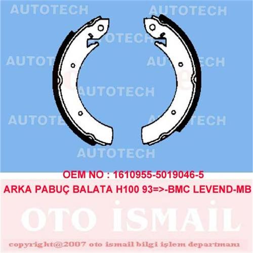 ARKA PABUÇ BALATA H100 93>BMC LEVEND-MB 100-GRANADA
