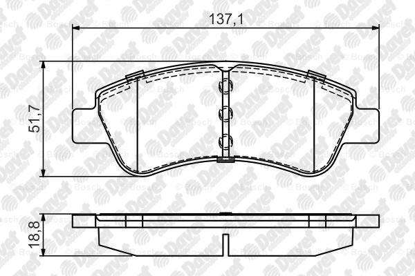 FREN BALATASI ON WVA 22041-24485 BERLINGO II-PARTNER II-P1007-P207-P208-P2008-P301 C2-C3 II-III-DS3-C3 PICASSO-C-ELYSEE-C4 CACTUS  ARKA FREN BALATASI DUCATO III - BOXER III - JUMPER III 2.2HDI 2.3JTD 120 MULTIJET-3.0JTD 160 MULTIJET 07 CIFT FISLI